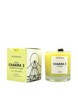 Chakra 3 Soy Candle with Tiger Eye Gemstones