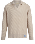 Long Sleeve Tennis Collar - Sand
