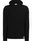Black Cable Knit Hoodie