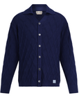 The Diamond Knit Button Down - Navy