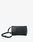 4-in-1 Envelope Convertible Belt Bag Black Croc