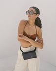 4-in-1 Envelope Convertible Belt Bag Black Croc