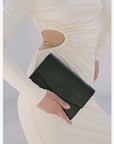 4-in-1 Envelope Convertible Belt Bag Black Croc