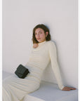 4-in-1 Envelope Convertible Belt Bag Black Croc