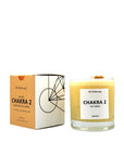 Chakra 2 Soy Candle with Sunstone Gemstones