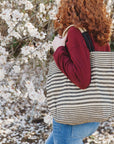 Paloma Striped Shoppers