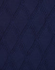 The Diamond Knit Button Down - Navy