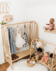 Kiara Mini Rattan Clothing Rack