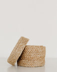 Handwoven Jute Round Coasters - Set of 8