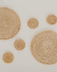 Handwoven Jute Round Coasters - Set of 8