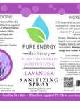 Hand Sanitizer Spray - 2 oz Travel Size (Lavender)