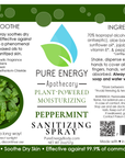 Hand Sanitizer Spray - 2 oz Travel Size (Peppermint)
