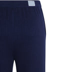 Ribbed Knit Pants - Navy