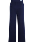 Ribbed Knit Pants - Navy