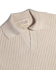 Long Sleeve Tennis Collar - Sand