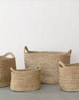Oval Jute Baskets - Natural