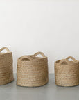 Oval Jute Baskets - Natural