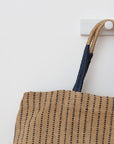 Jute Shopper - Indigo Stripes