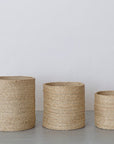 Tall Round Jute Baskets