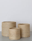 Tall Round Jute Baskets