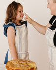 Natural Cotton Ticking Stripe Apron