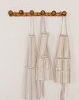 Natural Cotton Ticking Stripe Apron