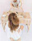 Kai Rattan Kids Vanity & Stool (Preorder)