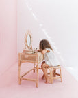 Kai Rattan Kids Vanity & Stool (Preorder)