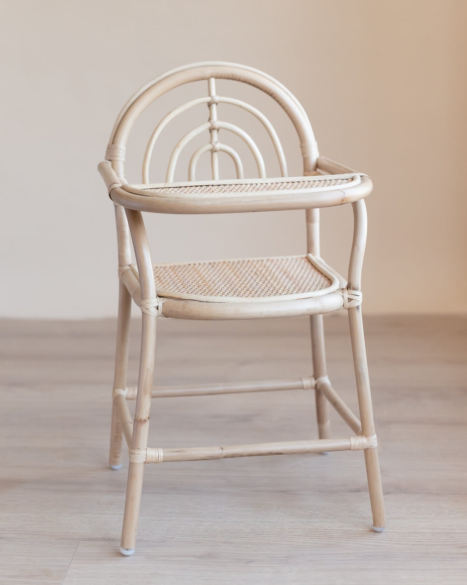 Wooden Doll Doll High Chair Rattan Mitha Doll High Chair Natural