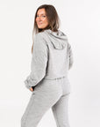 Light Gray Crop Hoodie