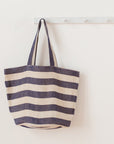 Provence Striped Tote - Indigo