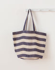 Provence Striped Tote - Indigo