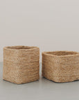 Small Square Jute Baskets - Natural