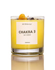 Chakra 3 Soy Candle with Tiger Eye Gemstones