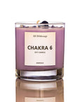 Chakra 6 Soy Candle with Amethyst & Tourmaline Gemstones