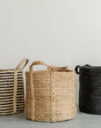 Jute Laundry Basket - Round