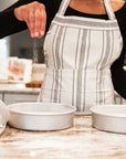 Natural Cotton Ticking Stripe Apron