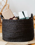 Oval Jute Baskets - Charcoal