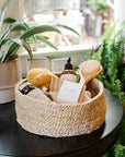 Large Trio of Round Jute Baskets - Natural