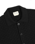 Checkered Knit Button-Down