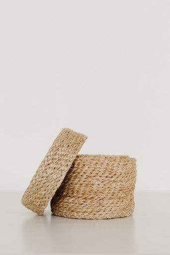 Handwoven Jute Round Coasters - Set of 8