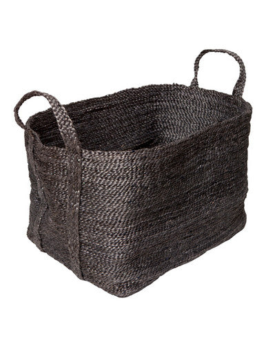 Large Jute Basket - Charcoal