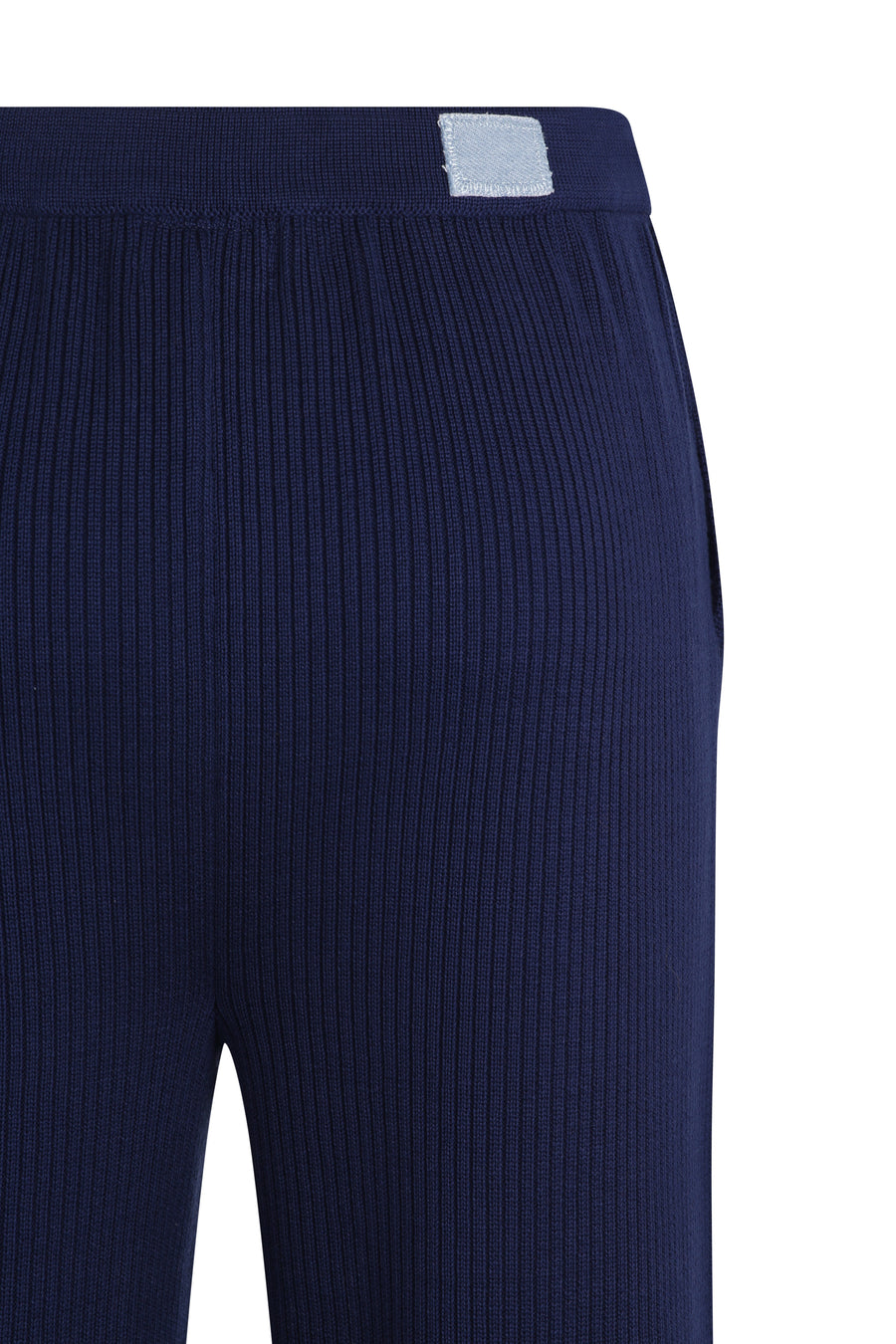 Ribbed Knit Pants - Navy