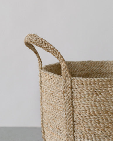 Jute Laundry Basket - Round