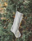 Holiday Stocking - Natural Cotton Ticking Stripe