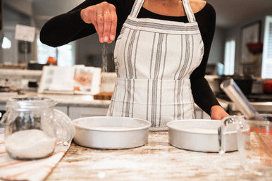 Natural Cotton Ticking Stripe Apron